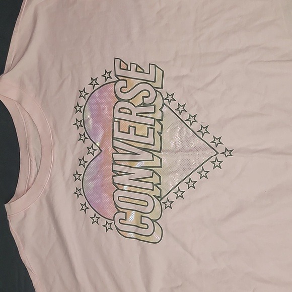 Converse Girls' Aluminum Heart T-Shirt (Big Kids) Size XL - Picture 2 of 14